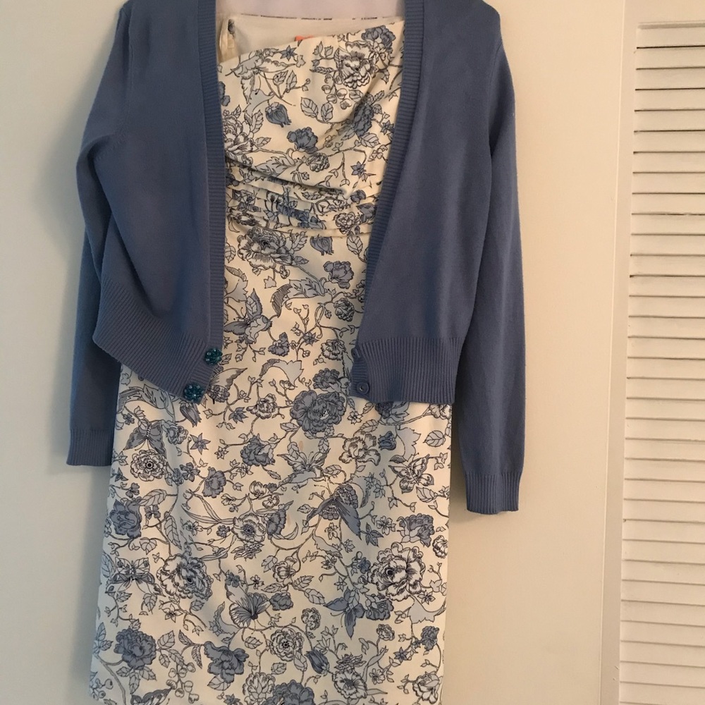 Blue and white floral